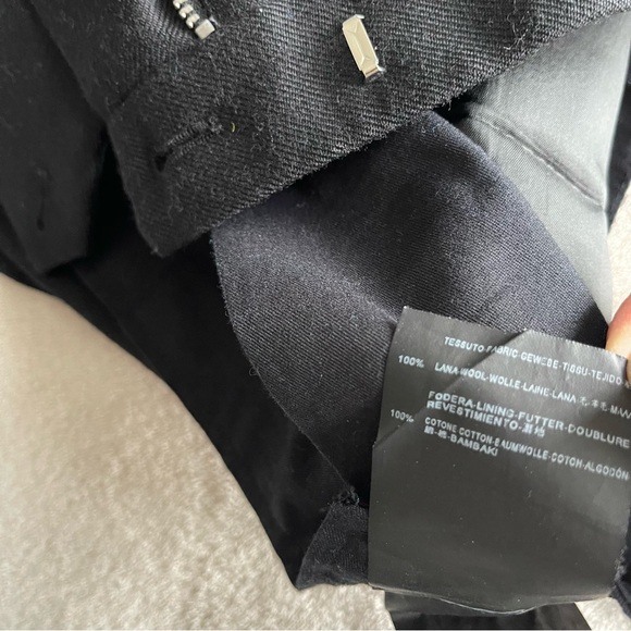 SAINT LAURENT // wool black cigarette trouser crop pants - Picture 5 of 6